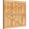 Ekena Millwork Framed Board-n-Batten Shutters w/Z-Bar, Rough Sawn Western Red Cedar, 32 1/4W x 27H, PR RBF06Z32X027RWR - alternate 2